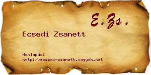 Ecsedi Zsanett névjegykártya