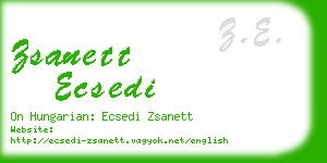 zsanett ecsedi business card